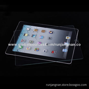 Anti-scratch high clear, 9H tempered-glass screen protector for iPad